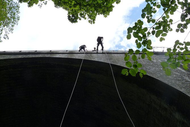 Abseil Experience - Millersdale Derbyshire Peak District - Millers Dale Viaduct: The setting that makes the drop count