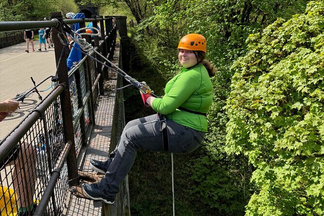 Abseil Experience - Millersdale Derbyshire Peak District - The view during the drop: what to expect over the River Wye