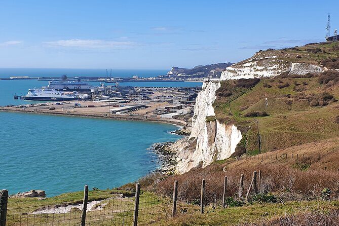 Battle of Britain Experience, White Cliffs of Dover & Canterbury - White Cliffs of Dover from Western Heights: views plus wartime gun emplacements