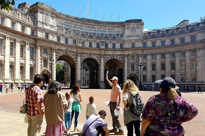 British Royal 3 Hour Walking Tour! - Horse Guards Parade at St James Park: the arch, the clock, the close-up feel