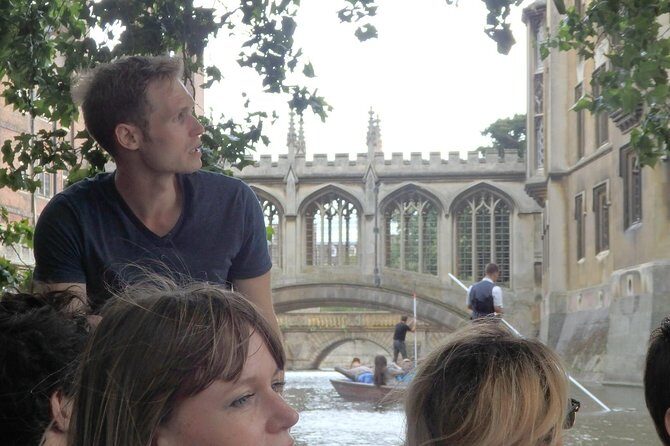Cambridge University Colleges Guided Punting Tour - Trinity Hall’s modern library view and Hawking’s PhD connection