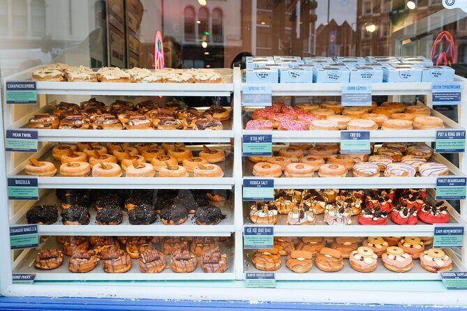 Christmas Delights: Festive Tea & Doughnuts at Borough Market - Crosstown London Bridge food truck: coffee, doughnuts, and the view