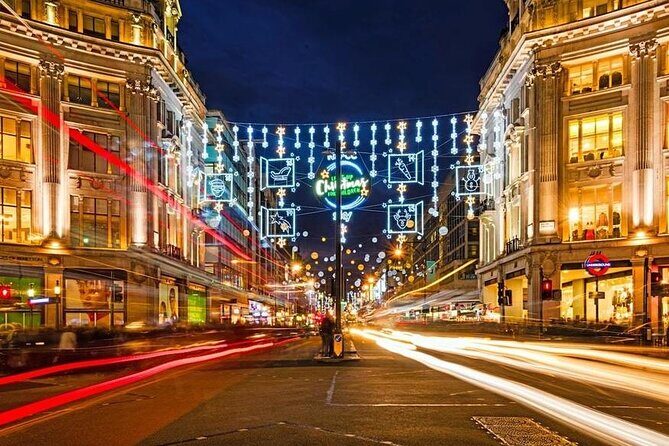 Christmas Lights Open-Top Bus Tour - The Christmas tree stop and the historic landmarks after