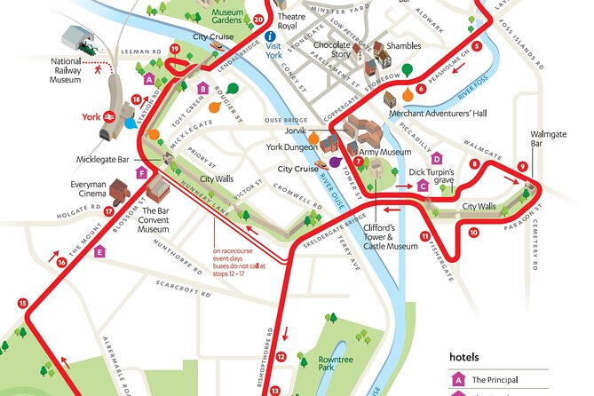City Sightseeing York Hop-On Hop-Off Bus Tour - Where to board and how to start your route