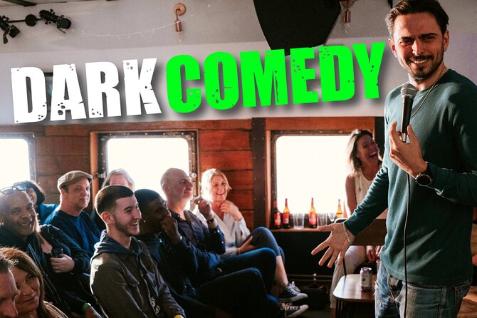 Dark Comedy on Battersea Barge - The main show: a seated set of three pro stand-ups (with audience interaction)