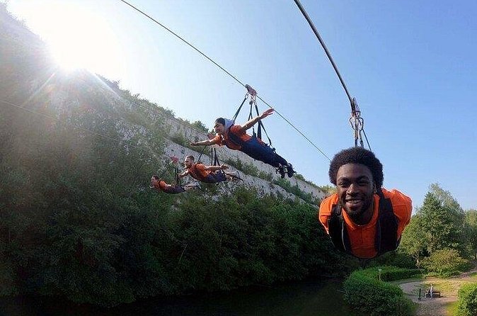 England's Longest Zipline in Kent - The ride itself: 700 metres at up to 50 mph