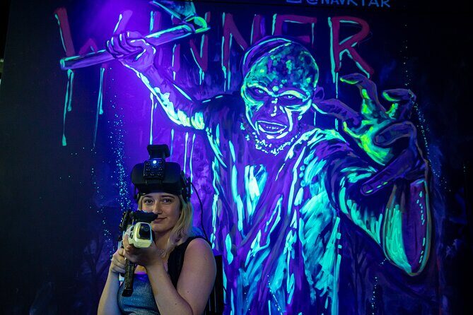 Epic 60 Minute Free-Roam Virtual Reality Experience at Navrtar - The Contagion VR 2150 zombie showdown: team play under pressure