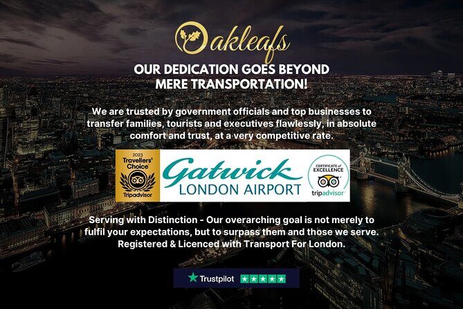 Gatwick Airport - To & From Central London - Private Transfer - Key Highlights Worth Noting