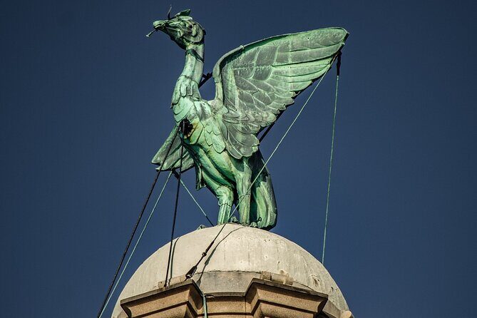 Liverpool Tour App, Hidden Gems Game and Big Britain Quiz (1 Day Pass) UK - Liverbird Statue: The Fun Finisher for Points and Final Checks