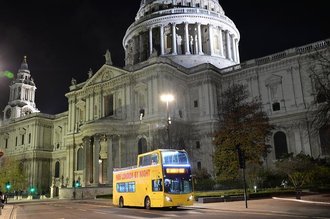 London by Night Sightseeing Tour - Open Top Bus - Entering London’s night loop from Green Park Station