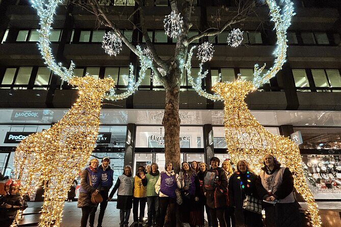 London Christmas Lights Guided Tour With Christmas Music - Oxford Street stars to Neal’s Yard tree: starting strong