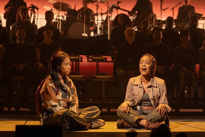 London Theatre: JUST FOR ONE DAY - The Live Aid Musical - The creative team on stage: John O’Farrell and Luke Sheppard’s impact