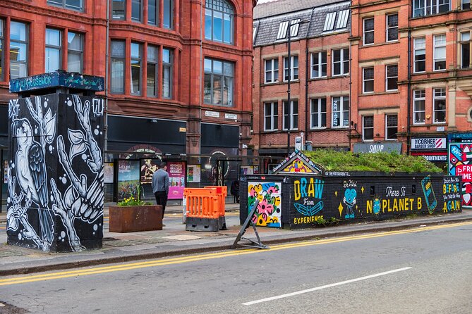 Murder Detective Self-Guided Tour in Manchester - The mid-route walk: The Washhouse, Craft and Design, and the Bee Mural