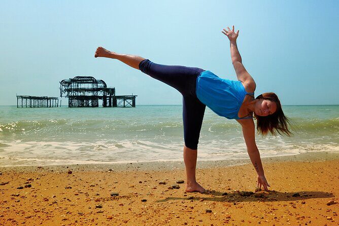 Outdoor Yoga Class at Brighton's Sea front - Monday on the Pebbles: Brighton Beach Morning Energy