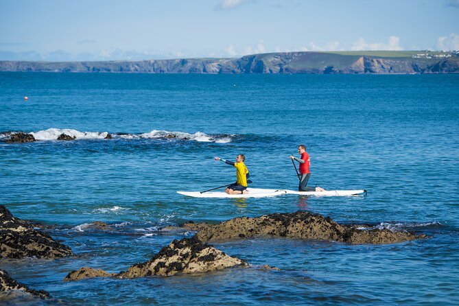 Paddleboarding Around Newquay's Coastline - The Lesson First: From Kneeling Balance to Standing Control