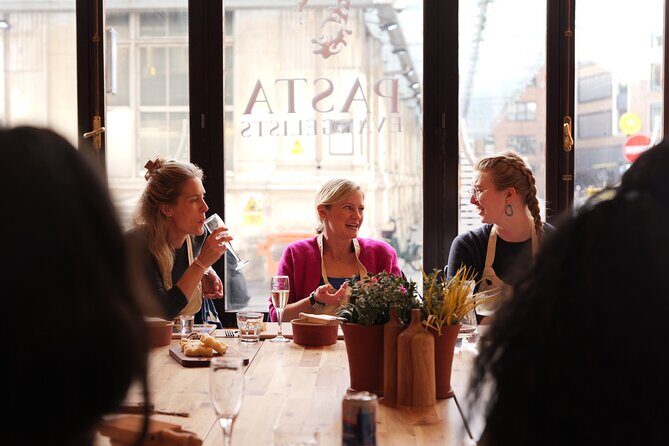 Pasta Making with Unlimited Prosecco in London's West End - Max four students means you get coaching, not just a demo