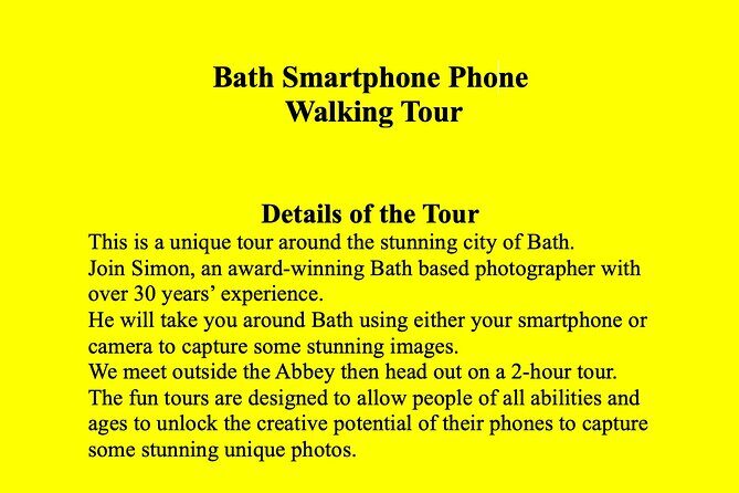 Private Smartphone photography Walking Tour Around Bath - The Circus: Photographing a Masterpiece Without Fighting Your Phone